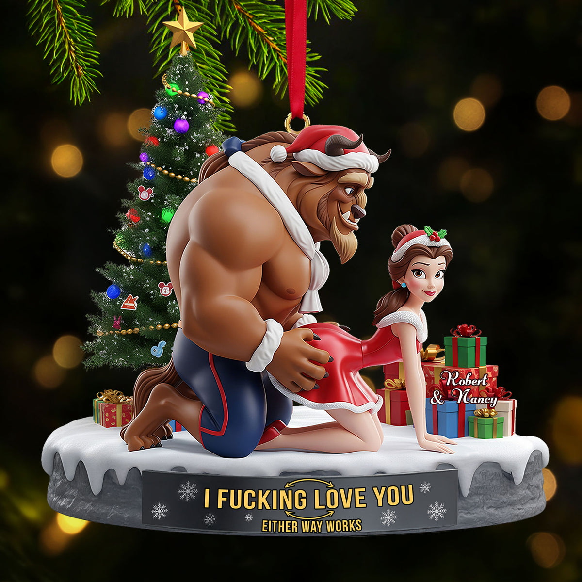 Playful Couple Ornament - Personalized Gifts For Couple 04ohti160925-Homacus