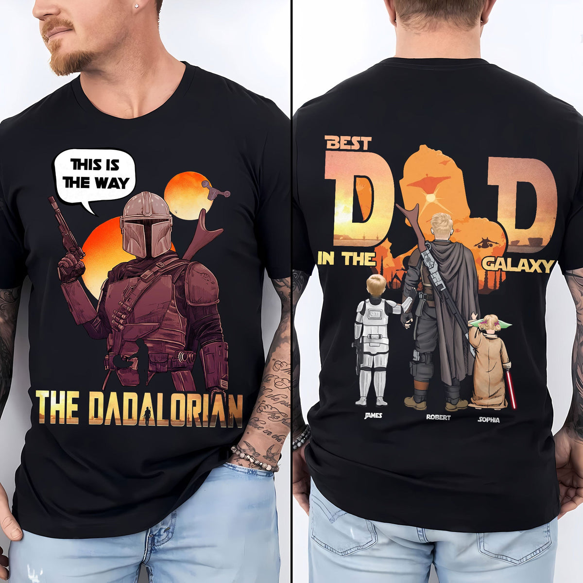 Galaxy Dad Shirt - Personalized Gifts For Dad 03toti020525hg-Homacus