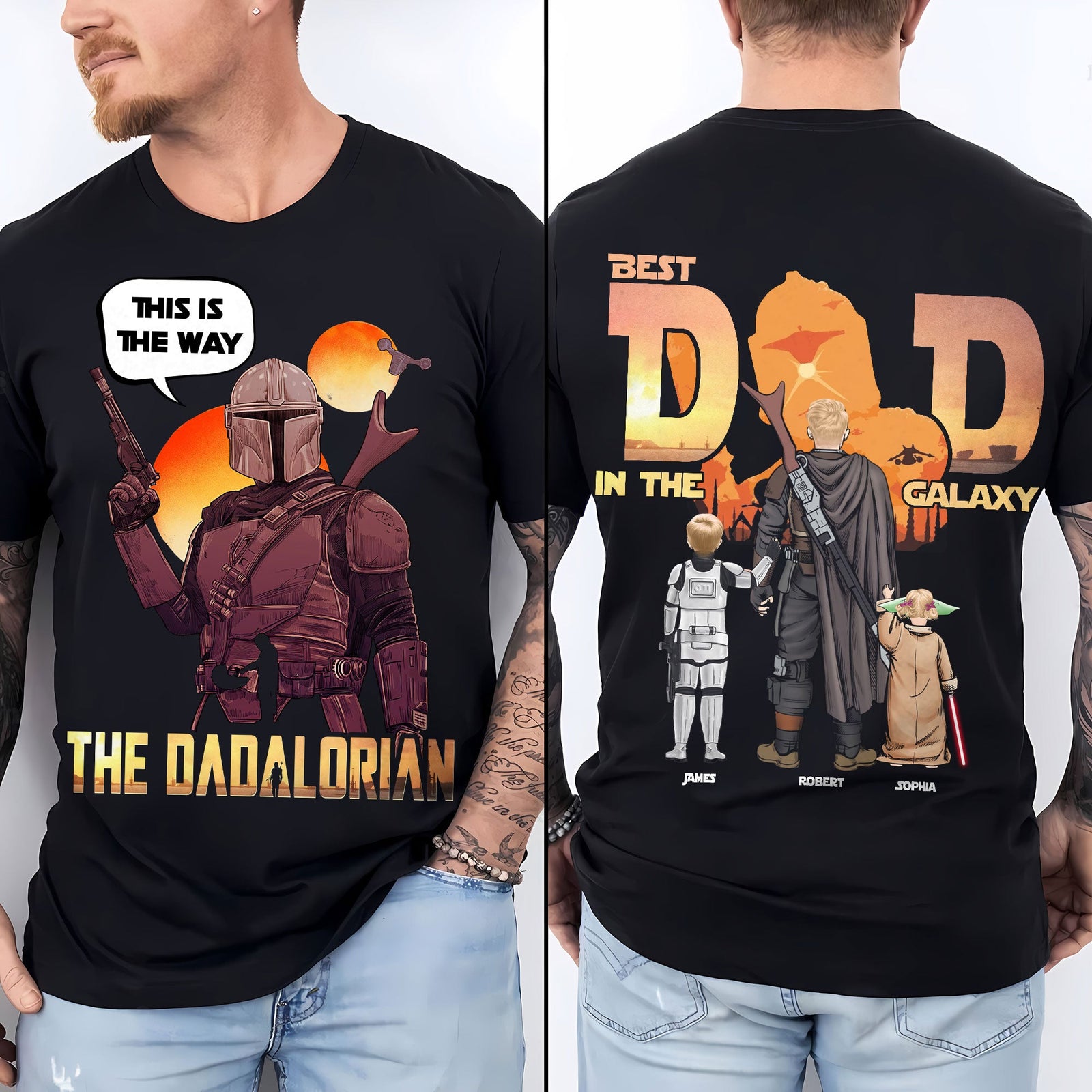 Galaxy Dad Shirt - Personalized Gifts For Dad 03toti020525hg-Homacus