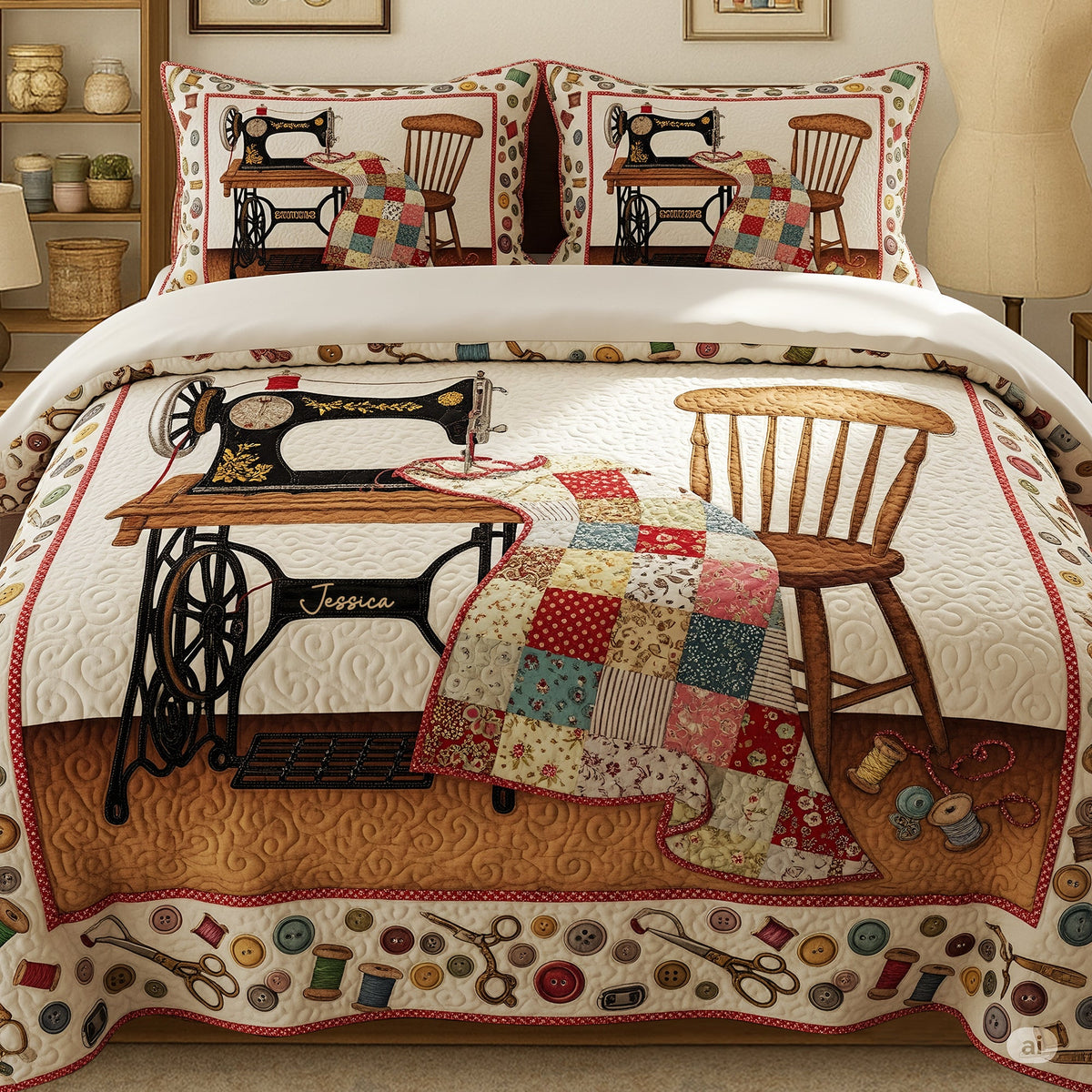 Sewing Quilt Bedding Set - Personalized Gifts For Sewing Lovers 01ohti050825-Homacus