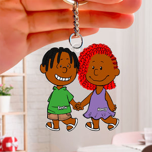 Personalized Gifts For Couple Keychain Holding Hands 04acti150125-Homacus