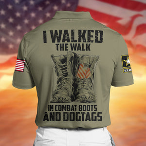 Walked The Walk, Custom Military Patches - Veteran Shirt, Personalized 3D Shirts - Veteran Day Gifts For Dad, Grandpa-Homacus