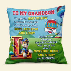 Personalized Gifts For Grandkid Pillow Cute Police Dog 05XQTI011124-Homacus