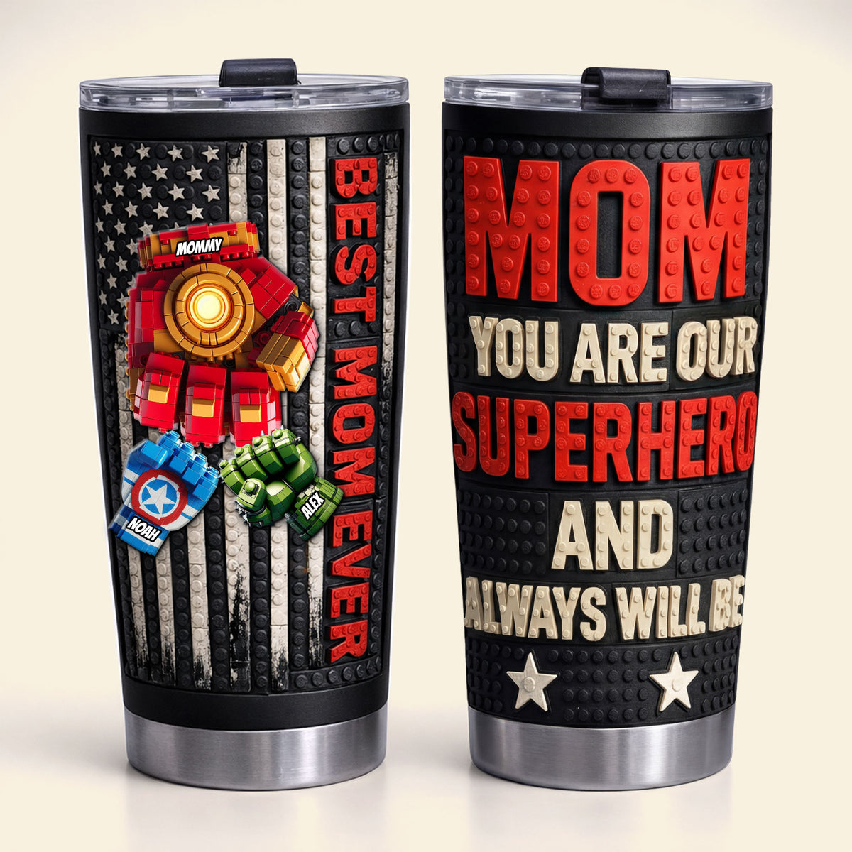 Fist Bump Power Mom 20oz Tumbler - Personalized Gifts For Mother's Day Tumbler 01OHTI300326-Homacus