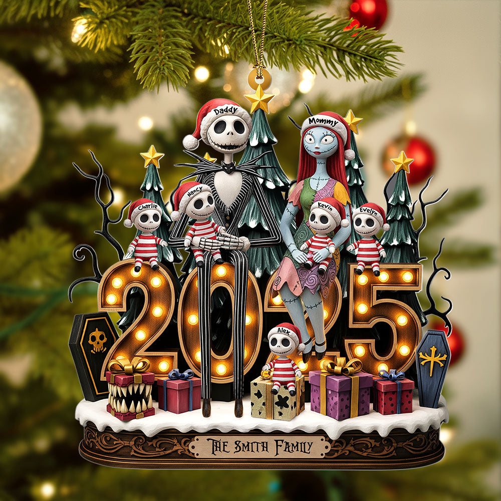 Spooky Family Ornament - Personalized Gifts For Family 05pati050925-Homacus