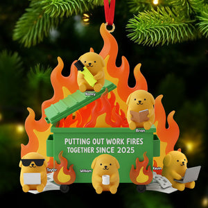 Dog Coworkers 1 Side Ornament - Personalized Gifts For Coworkers Christmas Ornament 03NATI131125-Homacus