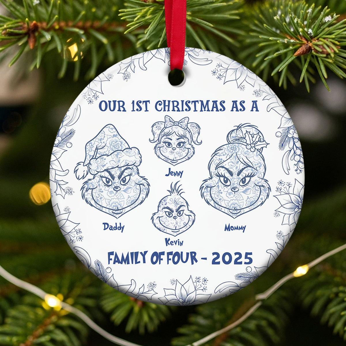 Funny Monster Family Ornament - Personalized Gifts For Family 03pgti210825-Homacus