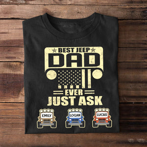 Personalized Gifts For Dad Shirt Best Car Dad Ever Just Ask-Homacus