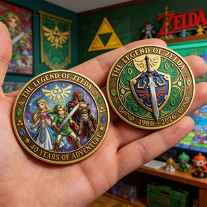 40 Years of Fantasy Adventure Metal Coin - Personalized Gifts For Fantasy Lovers 04nati090326-Homacus