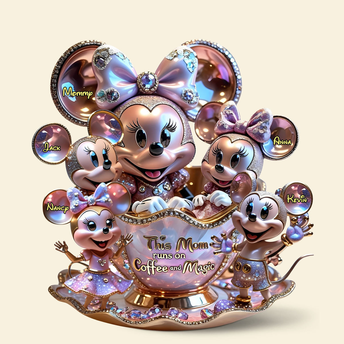 Mouse Mom Plaque - Personalized Gifts For Mom 02tgti220425-Homacus