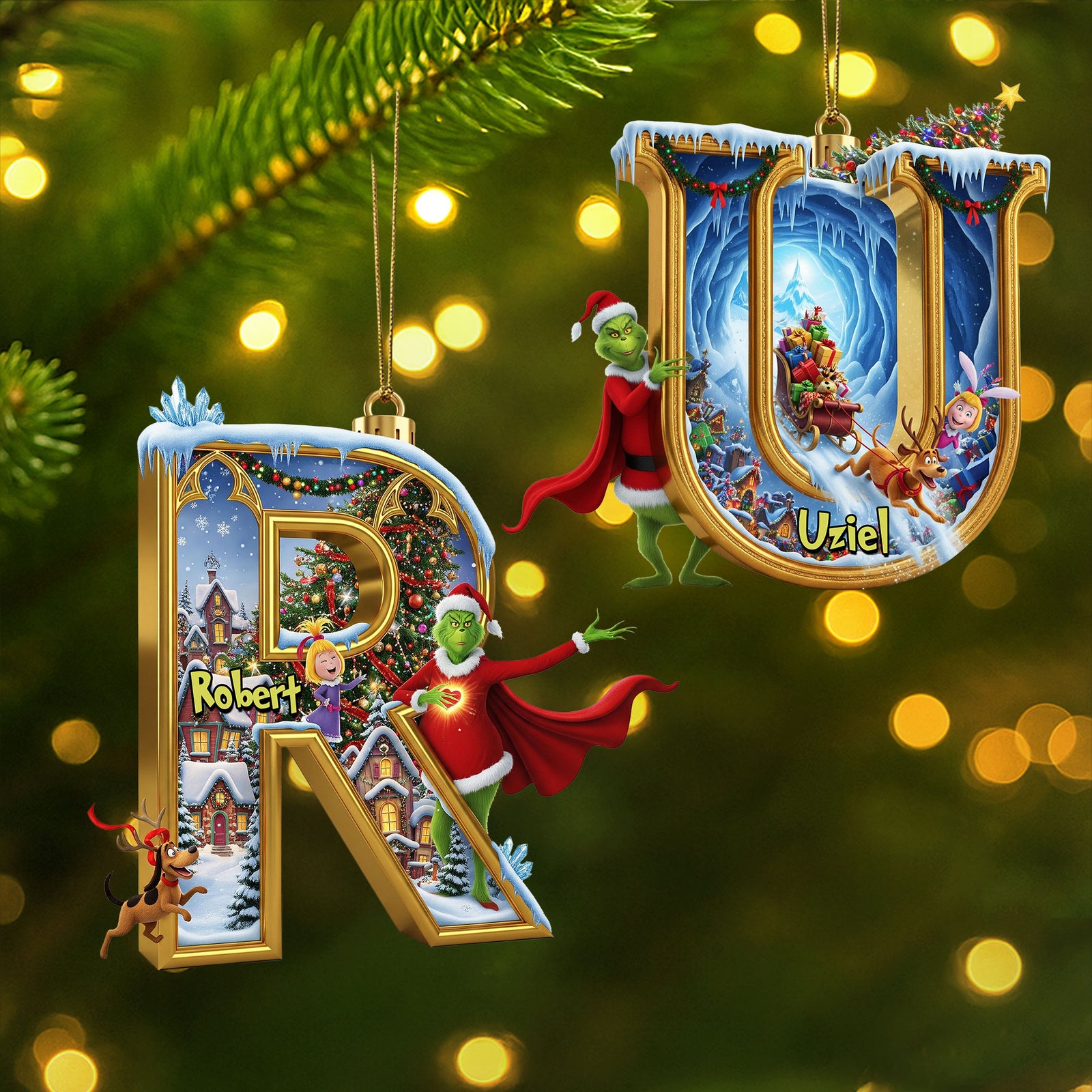 Funny Green Guy Ornament - Custom Letter Gifts For Loved Ones 01ohti060925-Homacus