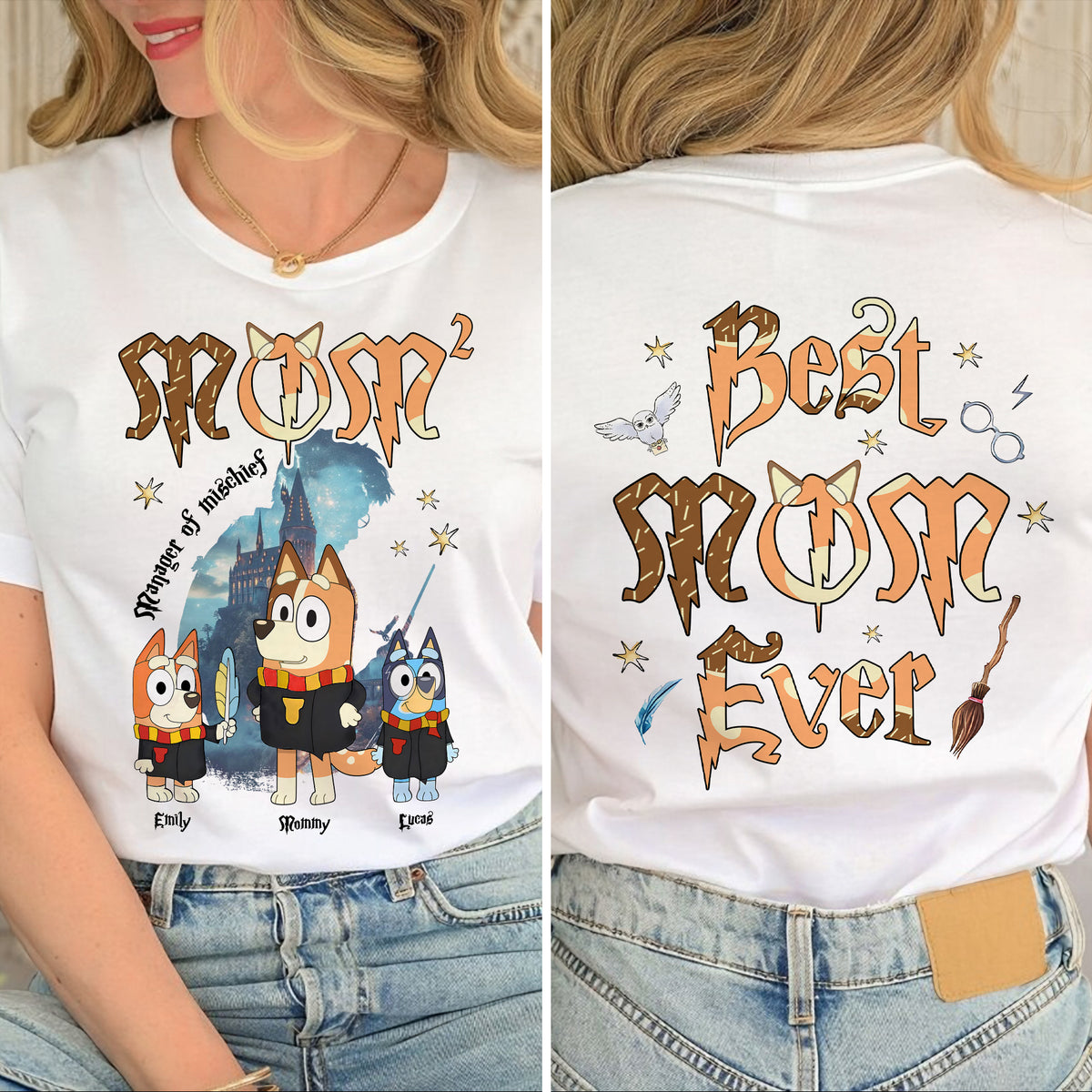 Personalized Gifts For Mom Shirt Best Wizard Mom Ever 01HUTI310325-Homacus