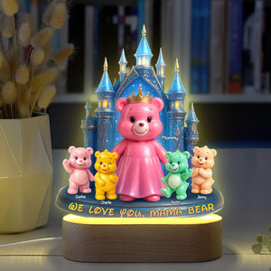 Bear Mom Led Light With Oval Base - Personalized Gifts For Mom 03nati190425-Homacus