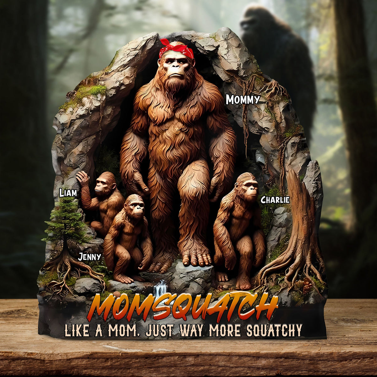 Personalized Gifts For Mom Plaque - Momsquatch, Like A Mom, Just Way More Squatchy-Homacus