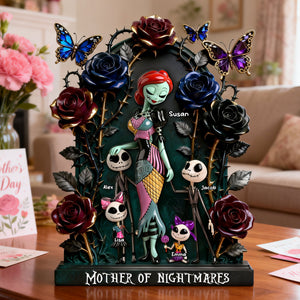 Horror Mom And Kids Acrylic Plaque - Personalized Gifts For Mother's Day Plaque 03NATI240226-Homacus