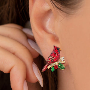 Cardinal Heaven Christmas Stud Earrings - Personalized Gifts For Her 02pgti080925-Homacus