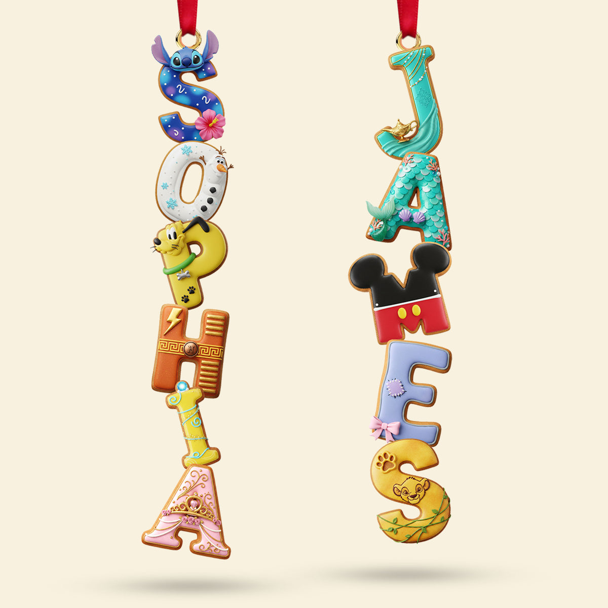 Alphabet Gingerbread Ornament - Personalized Gift For Christmas Ornament 05NATI231025-Homacus