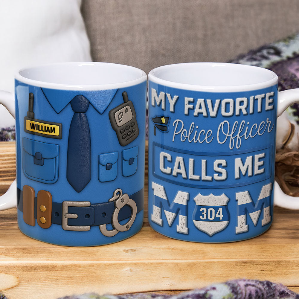 Police Mom Coffee Mug - Personalized Gifts For Mom 05ohti080425-Homacus