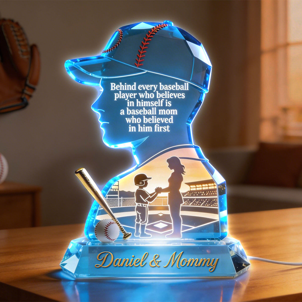 Proud Baseball Mom Light Box Personalized Gifts For Mom 02PGTI090426-Homacus