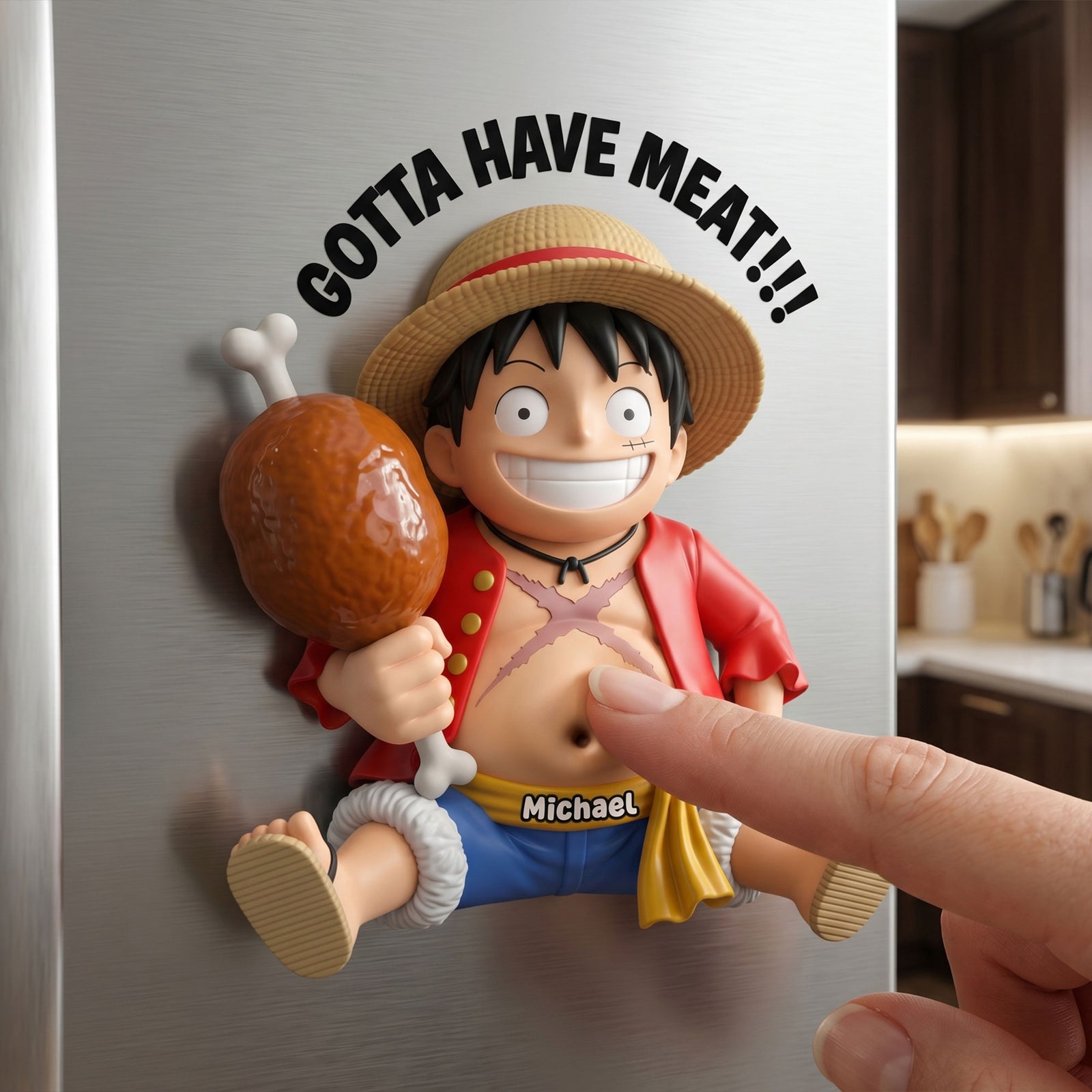 Funny Meat Lover Anti-collision Fridge Magnet - Personalized Gift 04TOTI200626-Homacus