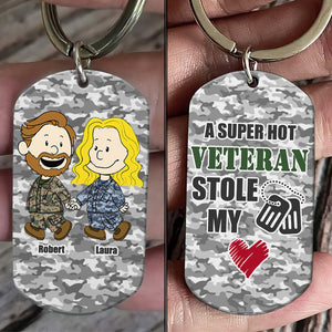 Personalized Gifts For Veteran Couple Keychain 03toti210125hg-Homacus