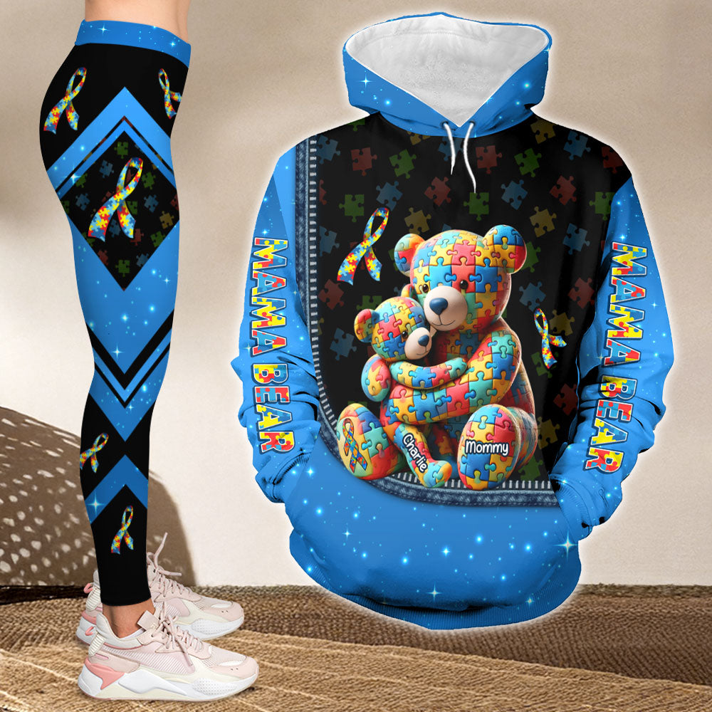 Personalized Gifts For Autism Mom Set Hoodie & Leggings Mama Bear 01ohti080325-Homacus