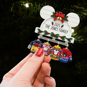 Cute & Cozy Family Sweater Hanging Ornament, Personalized Christmas Gifts For Family 03qhti220825-Homacus