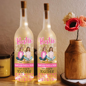 Personalized Gifts For Bestie Bottle Lamp, Through Thick And Thin We'll Always Be Together 01tgti140225-Homacus