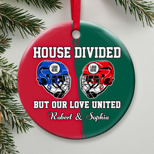 Hockey Family Ornament - Hockey Helmet - Personalized Gifts For Ice Hockey Lovers-Homacus