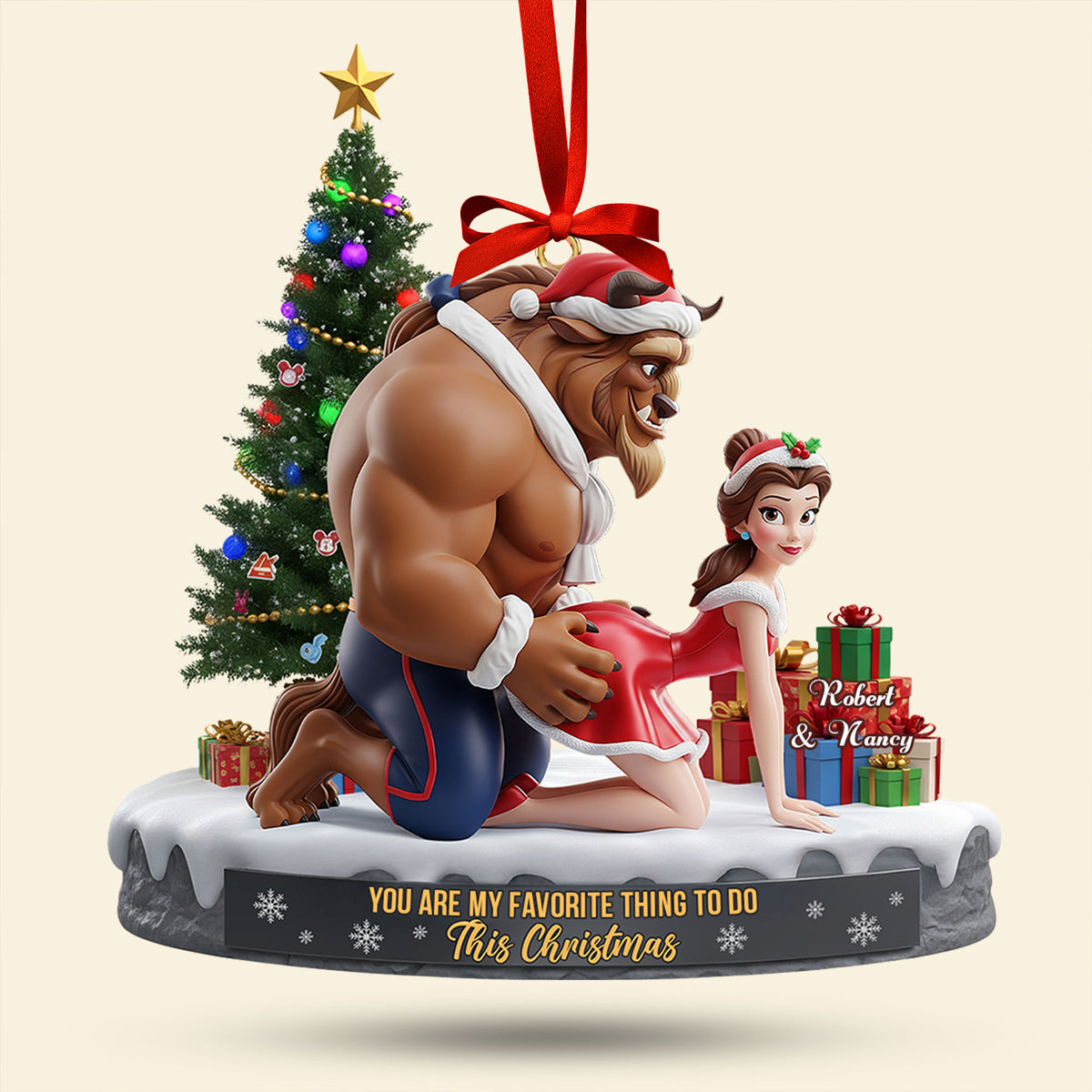 Playful Couple Ornament - Personalized Gifts For Couple 04ohti160925-Homacus