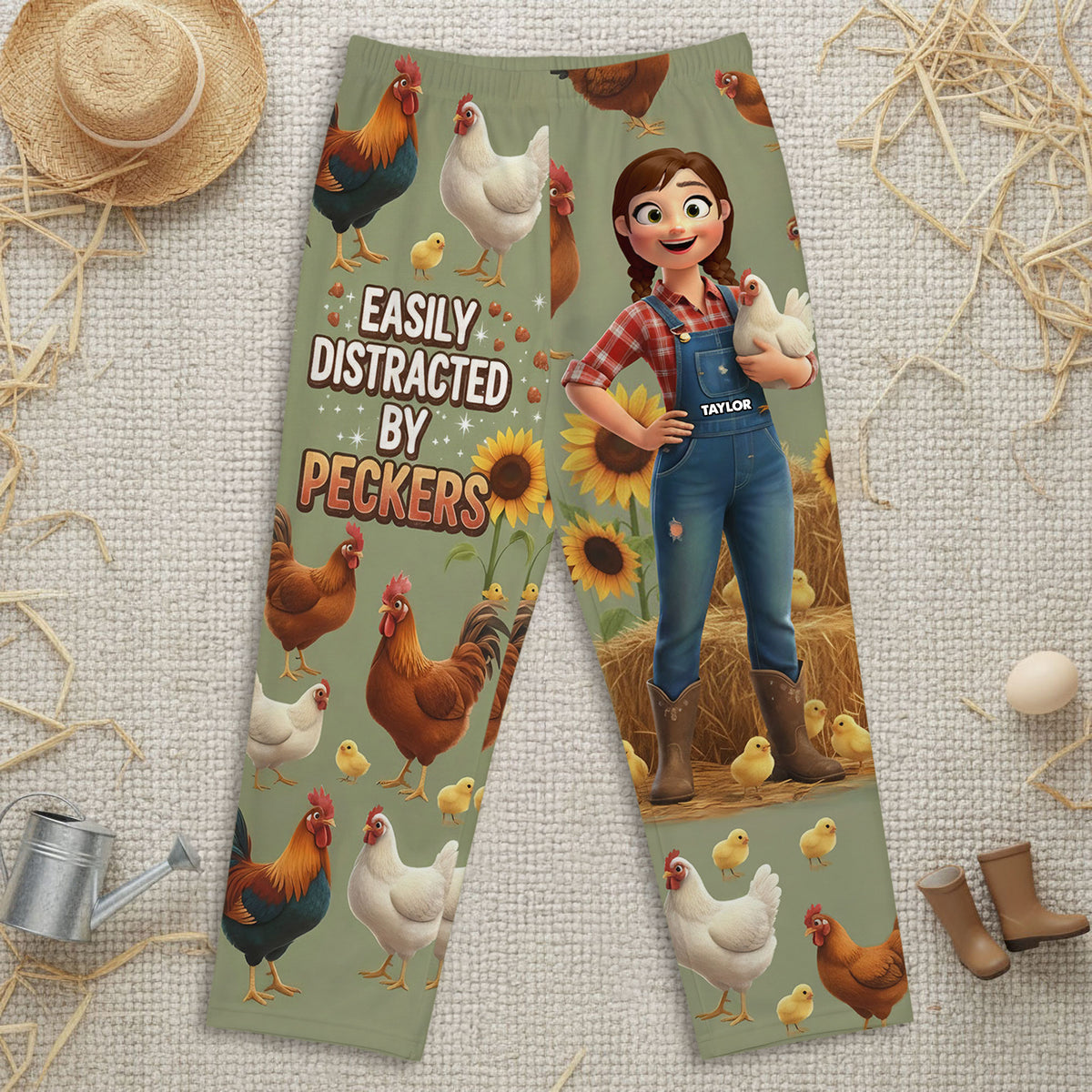 Farm Chicken Pajama Pants - Personalized Gifts For Farm Girl 02nati051225-Homacus