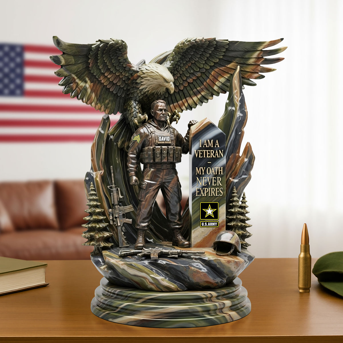 Strong Veteran Plaque - Personalized Christmas Gifts For Veteran 03tgti070725-Homacus