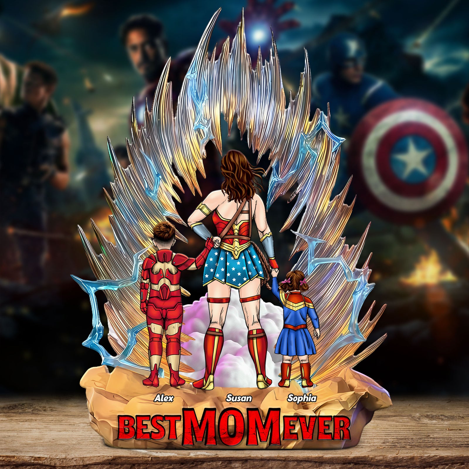 Personalized Gifts For Mom Acrylic Plaque, Best Mom Ever-Homacus