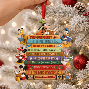 Cartoon Bookstack Ornament - Personalized Gifts For Childhood Christmas Ornament 02NATI121026-Homacus
