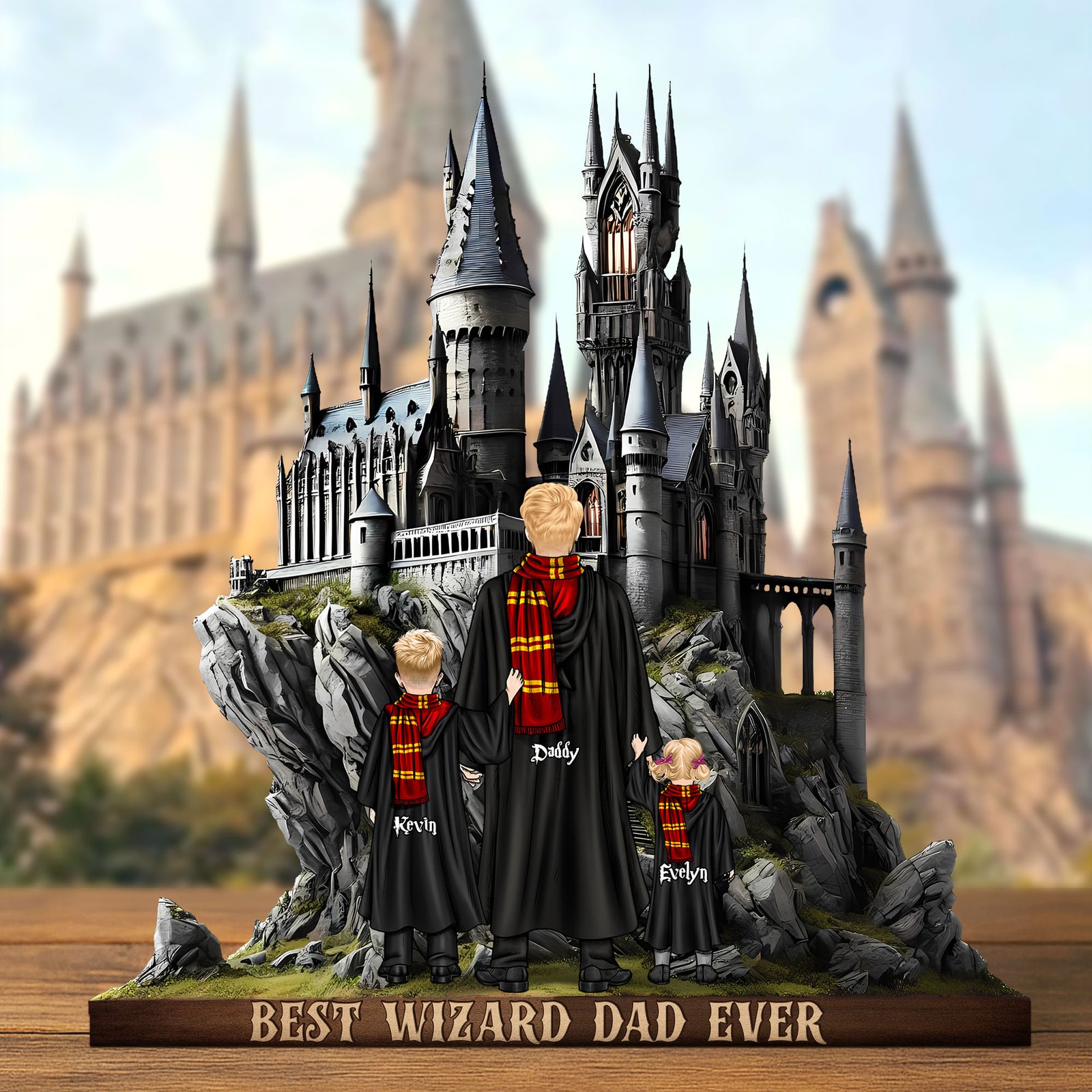 Wizard Dad Plaque - Personalized Gifts For Dad 05xqti020525-Homacus