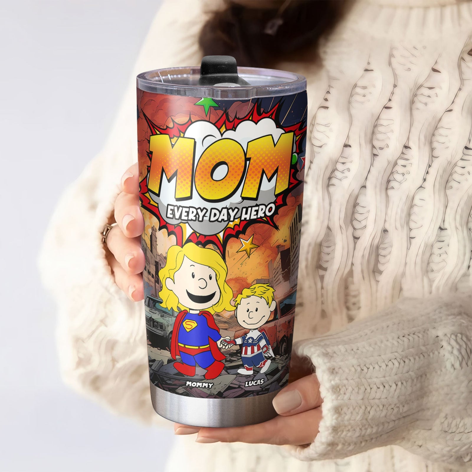 Personalized Gifts For Mom Tumbler Mom Everyday Hero 031toti260325pa-Homacus