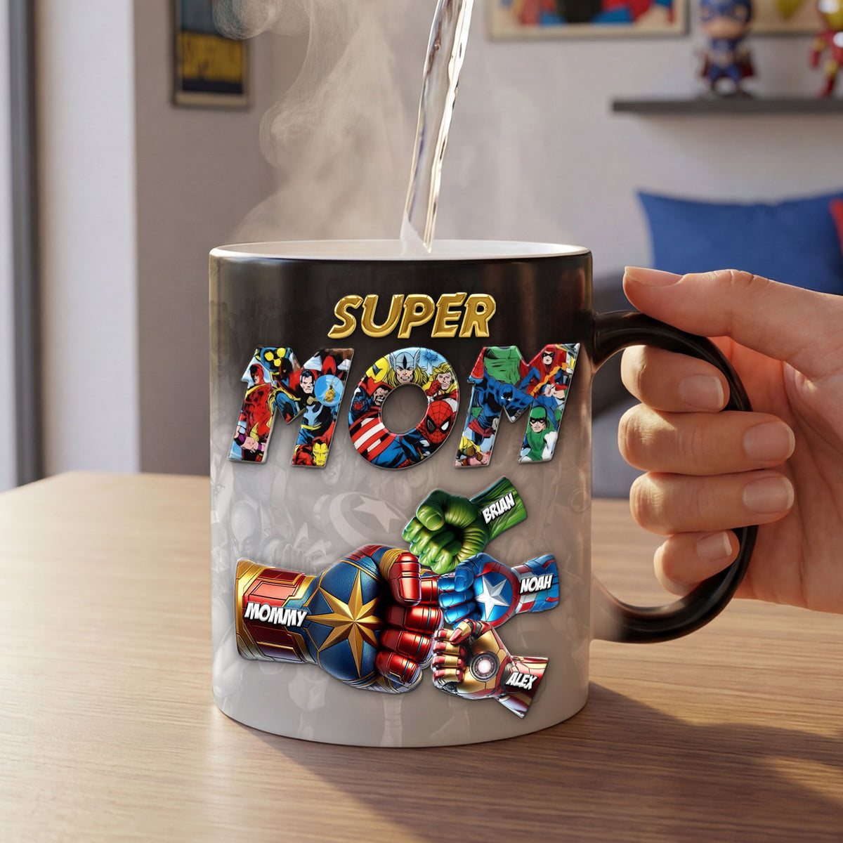 Power Fist Bump Magic Ceramic Coffee Mug - Personalized Gifts For Mother's Day Magic Mug 03OHTI020426-Homacus