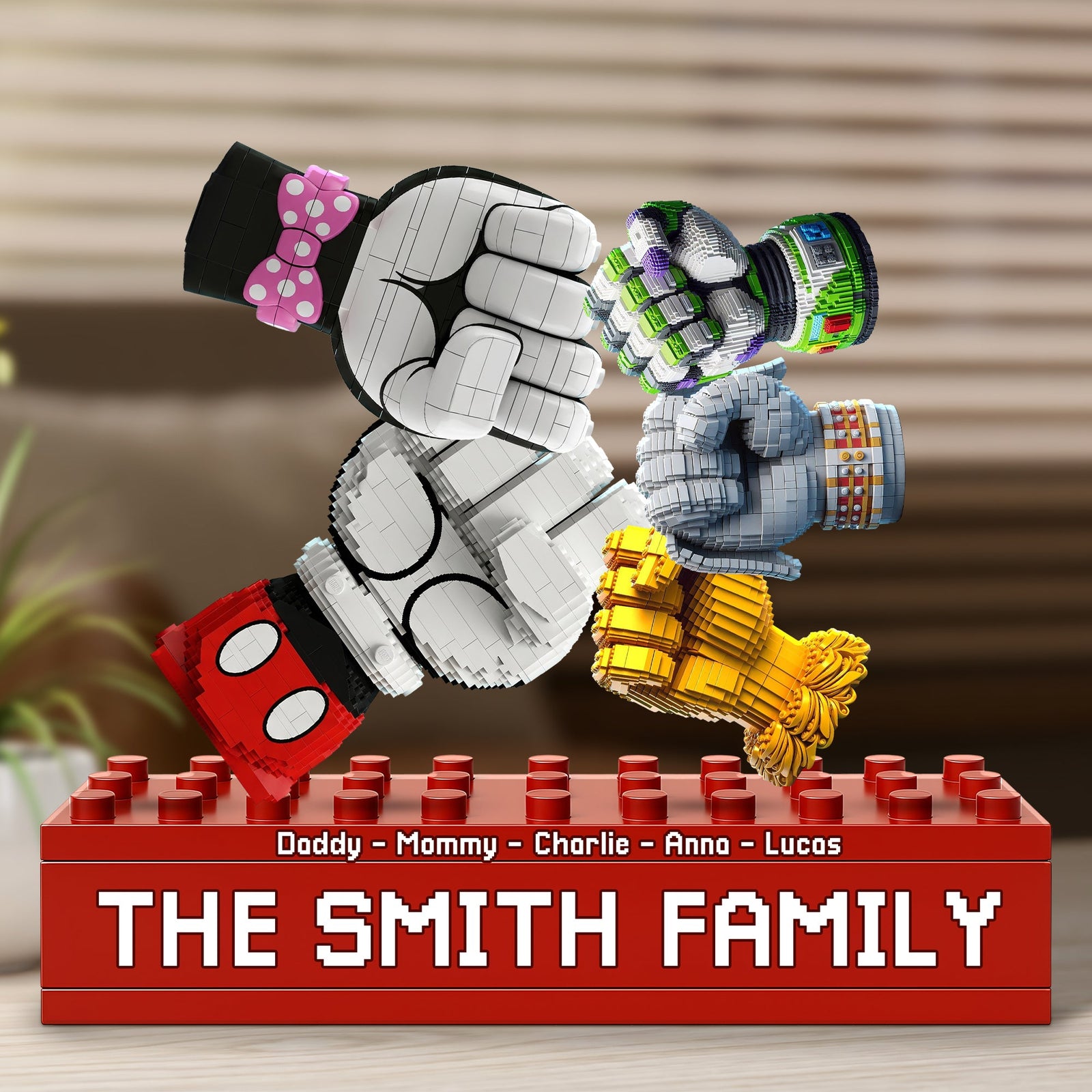 Cartoon Fist Bump Family Plaque - Personalized Gifts For Family 02ohti260525-Homacus