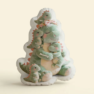 Dinosaur Mom Pillow Personalized Mother's Day Gifts 02PGTI190326