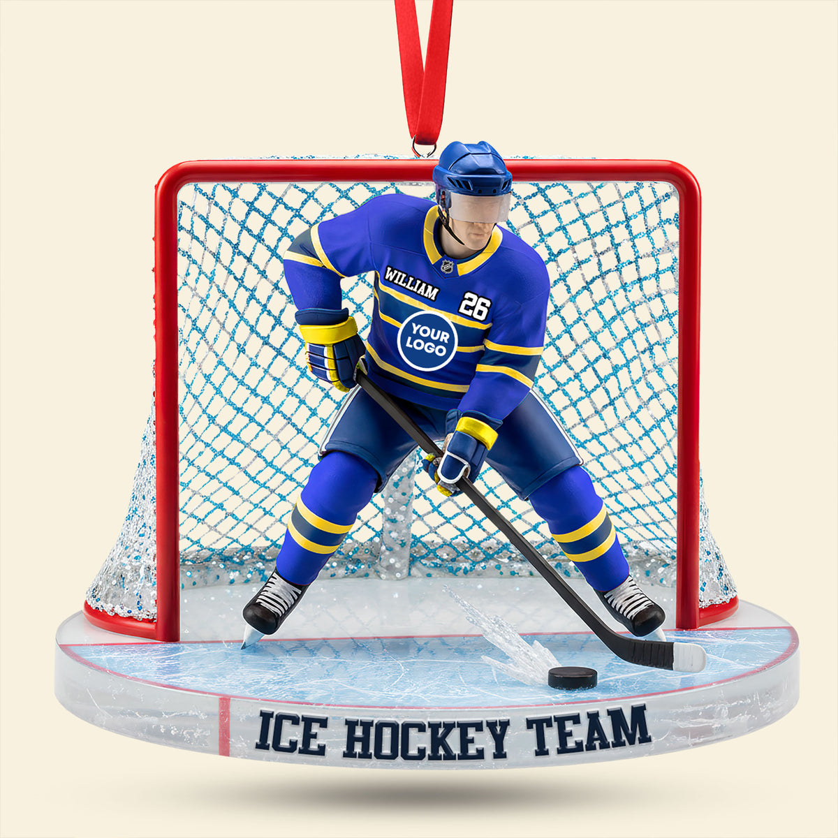 Ice Game Ornament - Personalized Gift For Sport Lover Christmas Ornament 05HUTI091025-Homacus