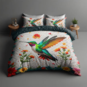 Gifts For Hummingbird Lover Quilt Bed Set 05huti180125-Homacus