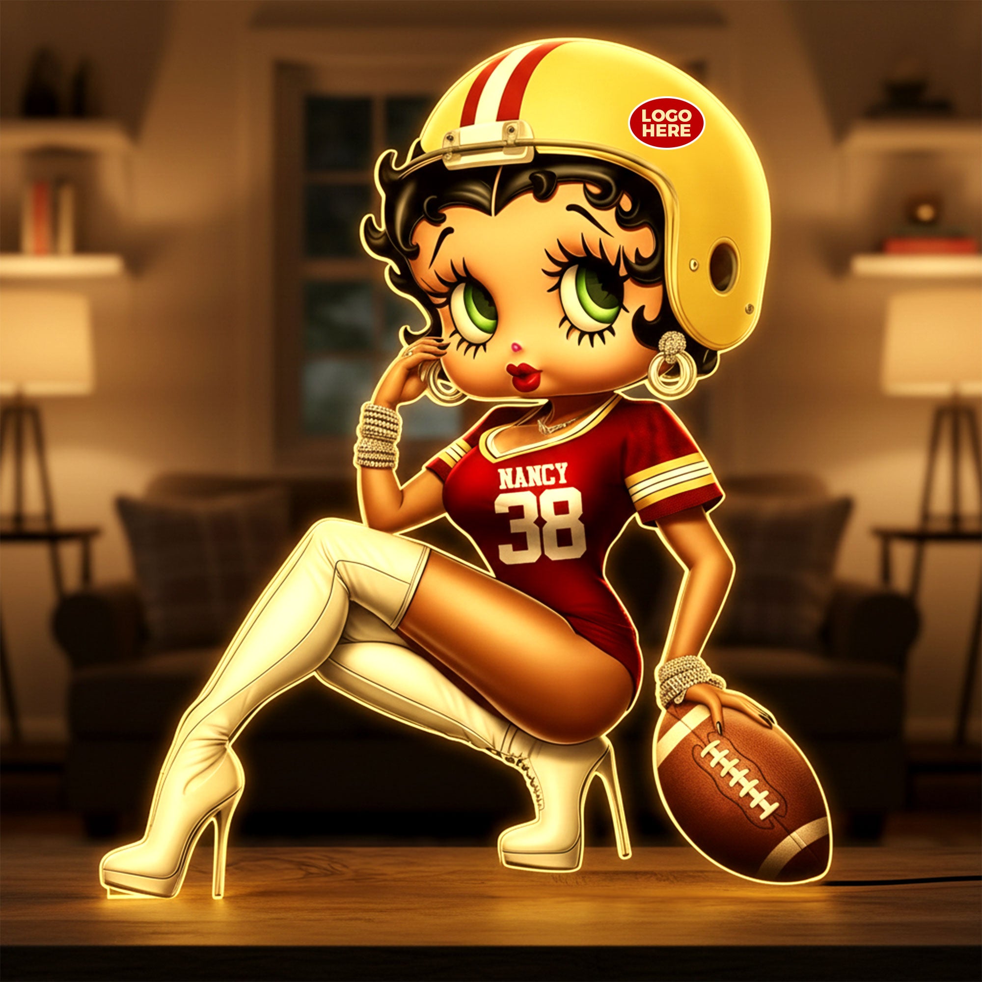 Retro Cute Girl Light Box – Personalized Gift For Sport Lovers 01HUTI011225-Homacus