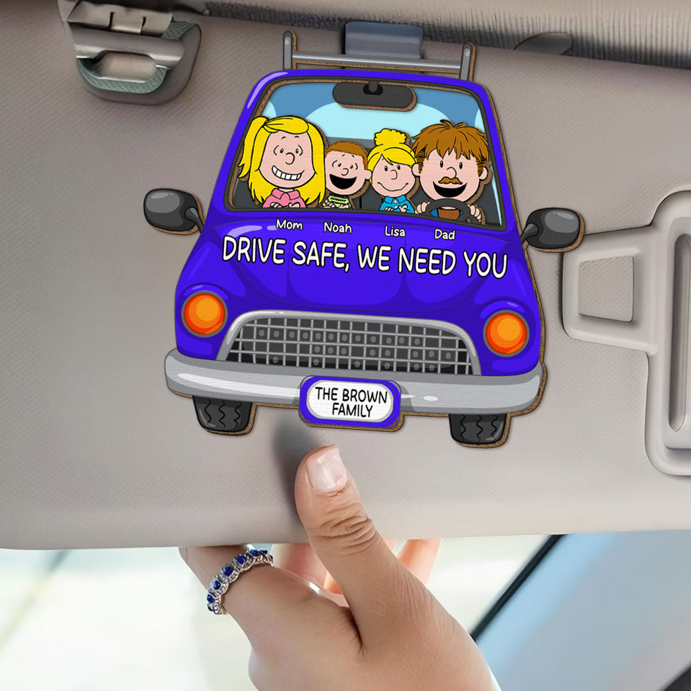 Personalized Gifts For Family Acrylic Car Visor Clip 02huti150225-Homacus