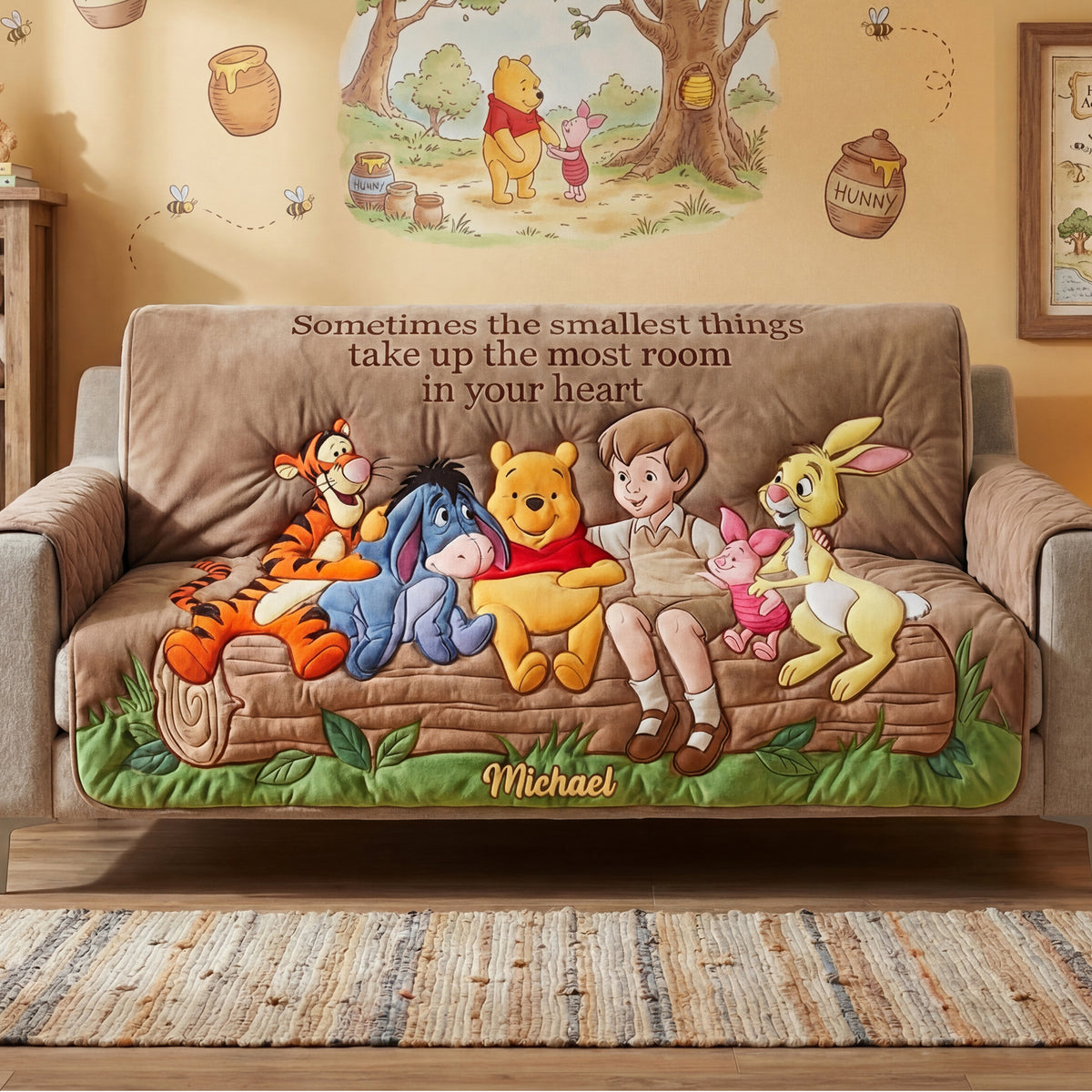 Friends Forever Quilted Sofa Cover - Personalized Gifts For Friends 03PATI230126-Homacus