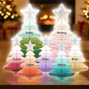 Family Christmas Tree Light Box - Personalized Gifts For Family Custom Shape Acrylic Light Box 02NATI311025-Homacus