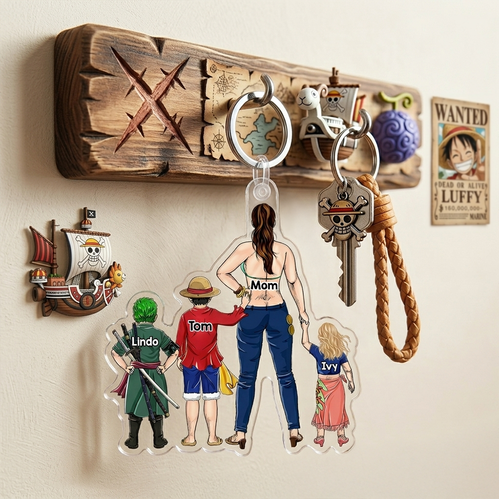 Mom's Crew Keychain - Personalized Gifts For Mom 021qhhu220225pa-Homacus