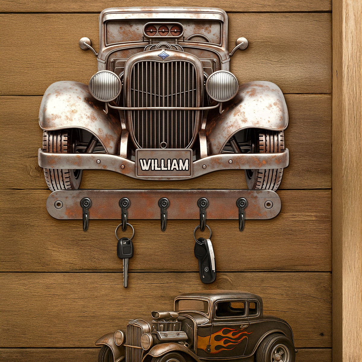 Hot Rod Key Hanger - Personalized Gifts For Hot Rod Lovers 03nati280625-Homacus