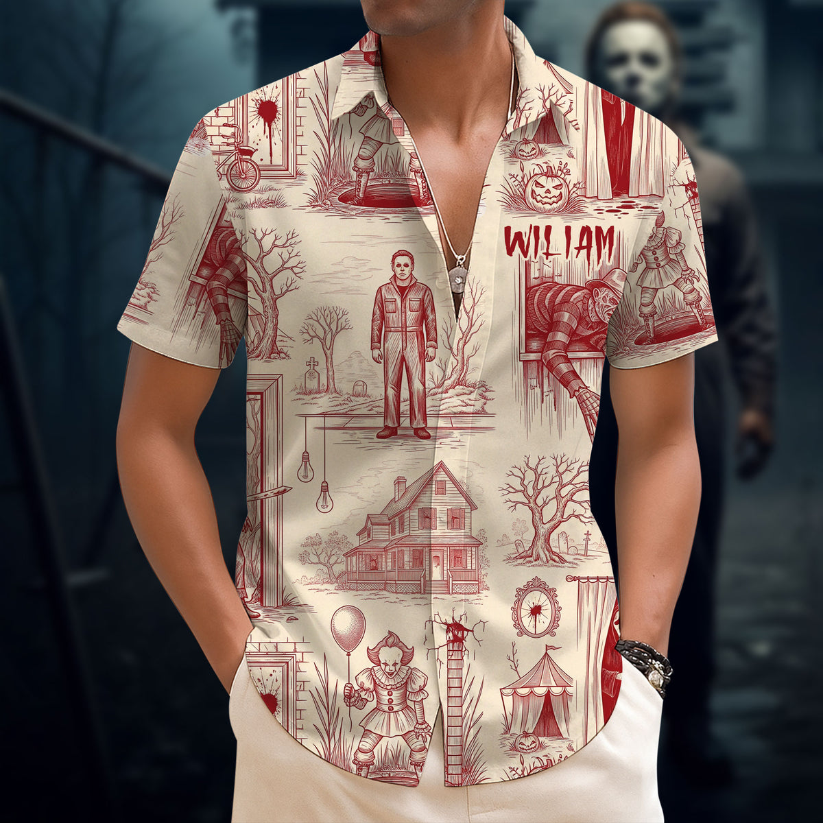 Horror Character Hawaiian Shirt - Personalized Gifts For Horror Lovers 04ohti120625-Homacus