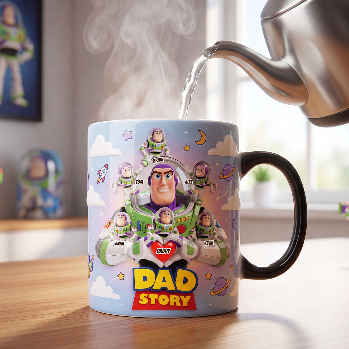 Space Hero Dad Magic Coffee Mug - Personalized Gifts For Dad 05nati300426-Homacus