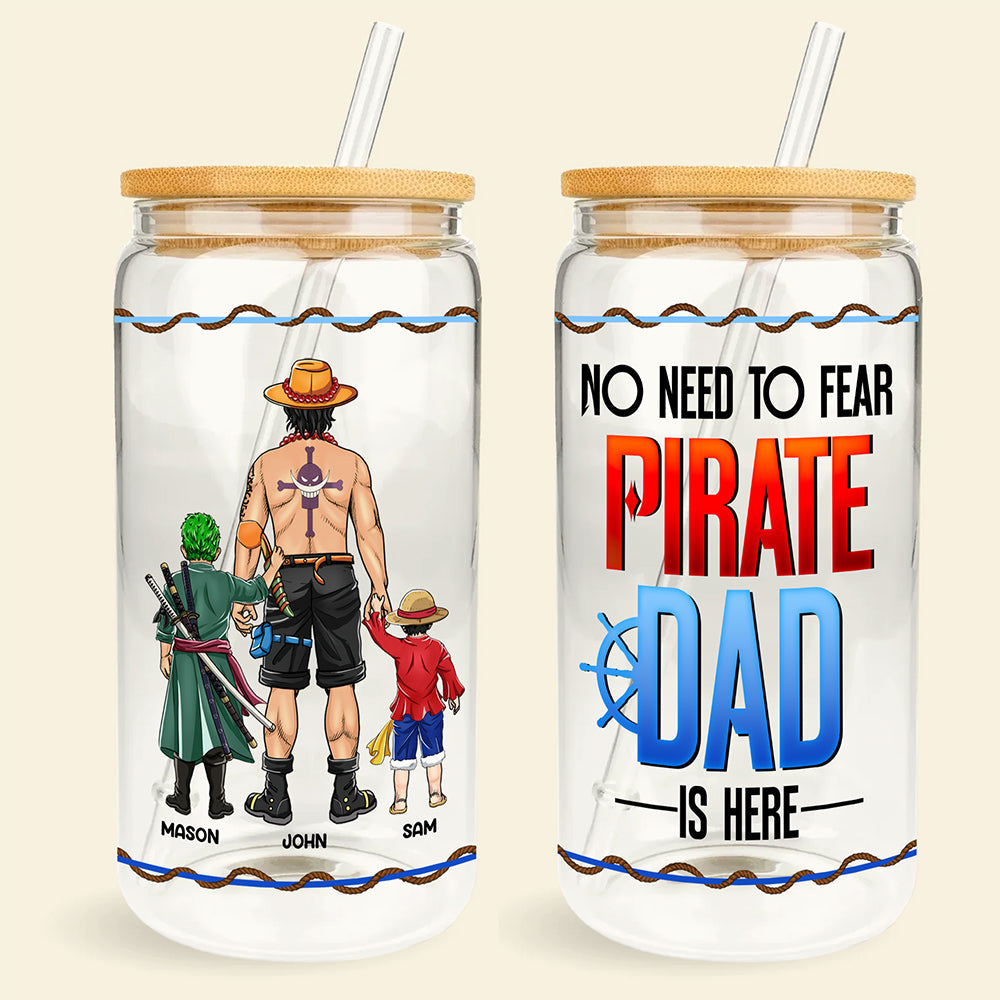 Personalized Gifts For Mom Glass Can No Need To Fear Pirate Mom Is Here 01HUMH250324PA-Homacus